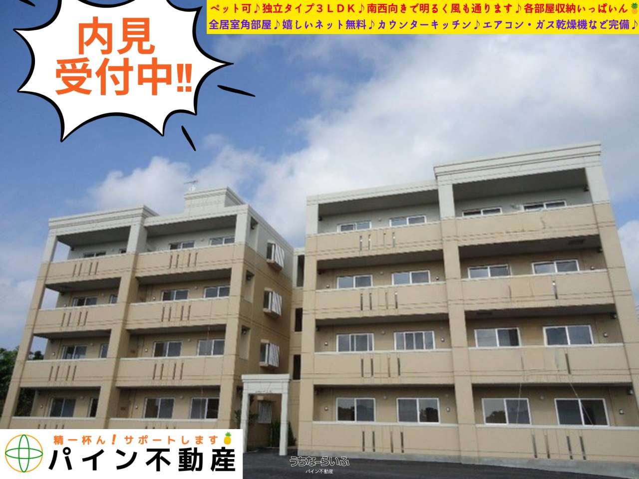 ✨✨シャトーS．K✨✨ 302号 / 八重瀬町後原 / 3LDK / 3階 / 7.3万円
