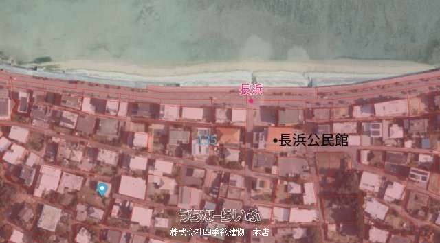 間取り図 : 長浜海岸徒歩3分の立地です