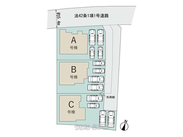 区画図 : B号棟区画図