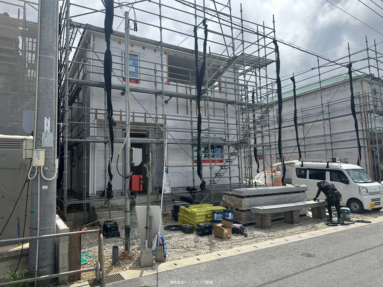 建物外観 : 建物建築中（１０月上旬完成予定）写真撮影:令和8年8月24日