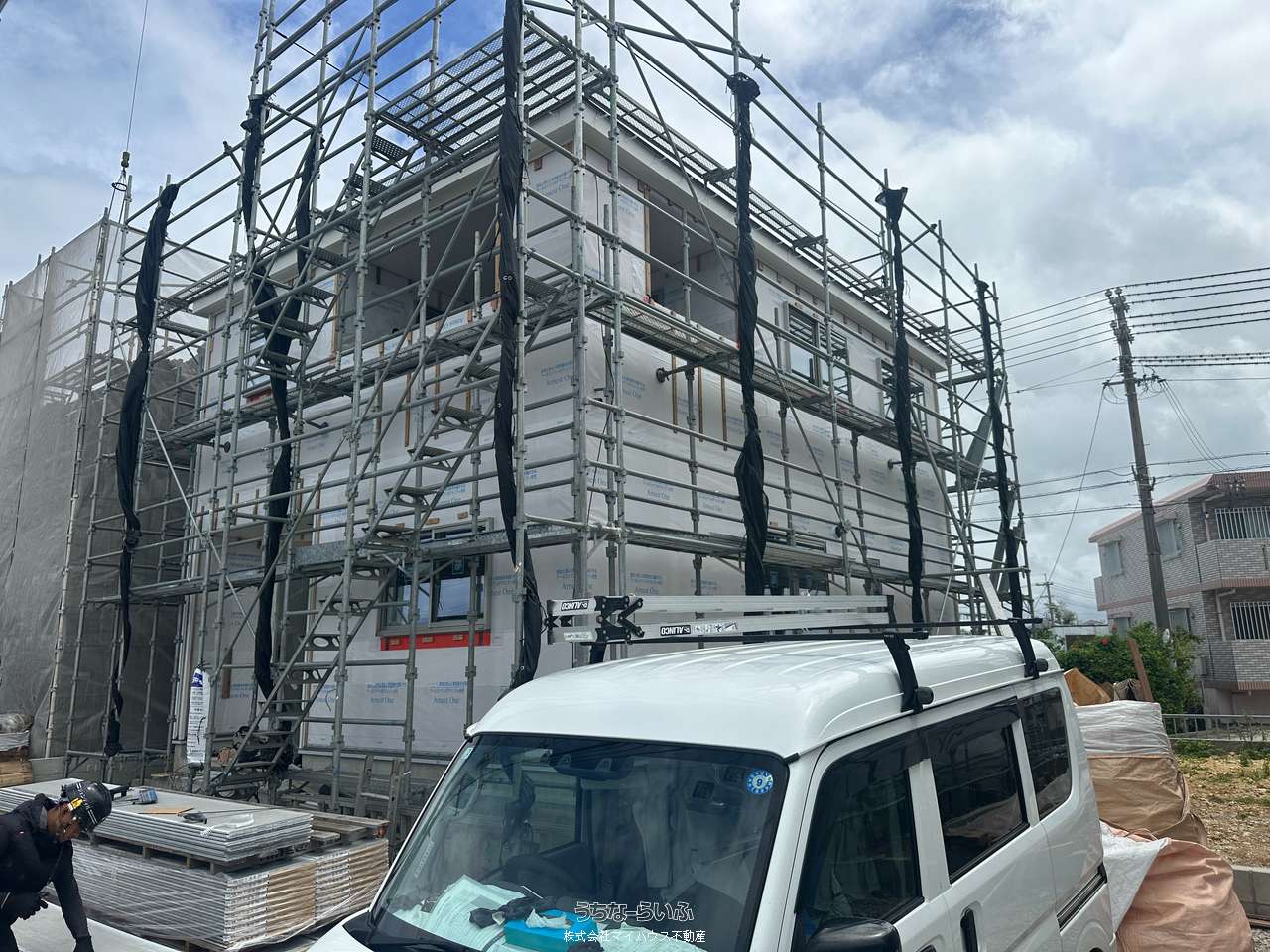 建物外観 : 建物建築中（１０月上旬完成予定）写真撮影:令和8年8月24日