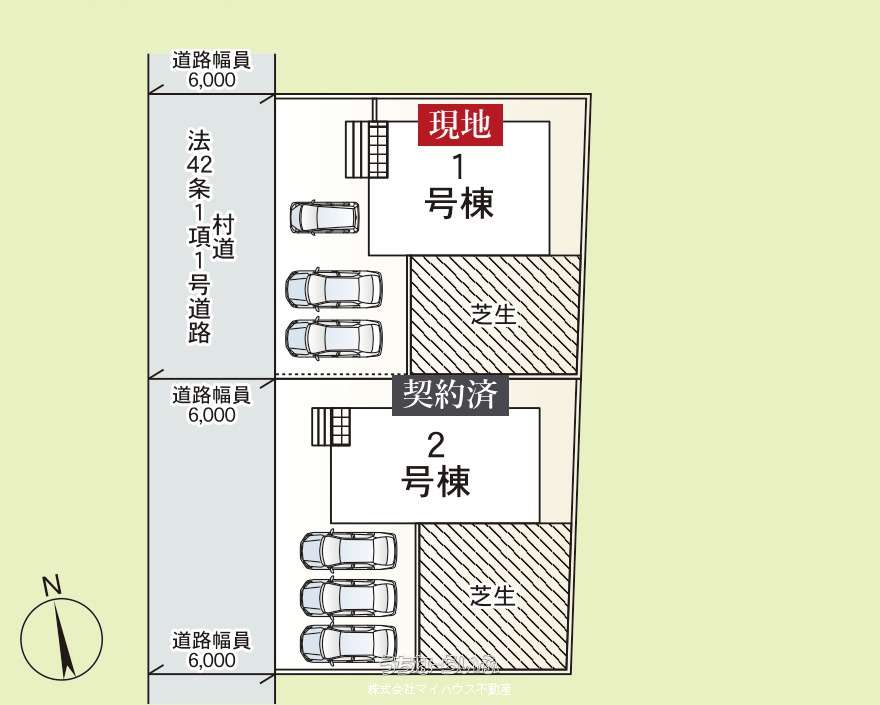区画図 : 建物建築中（１０月上旬完成予定）