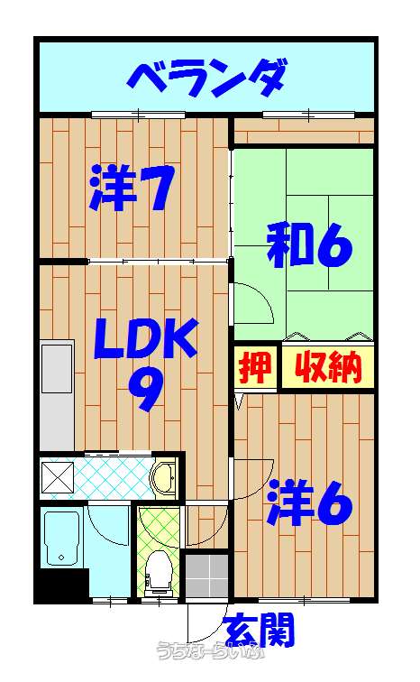 長田原マンション 206号