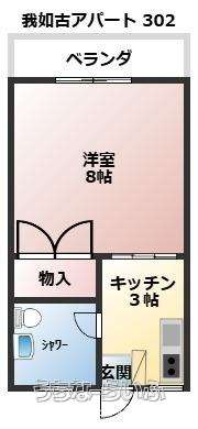 我如古アパート 302号