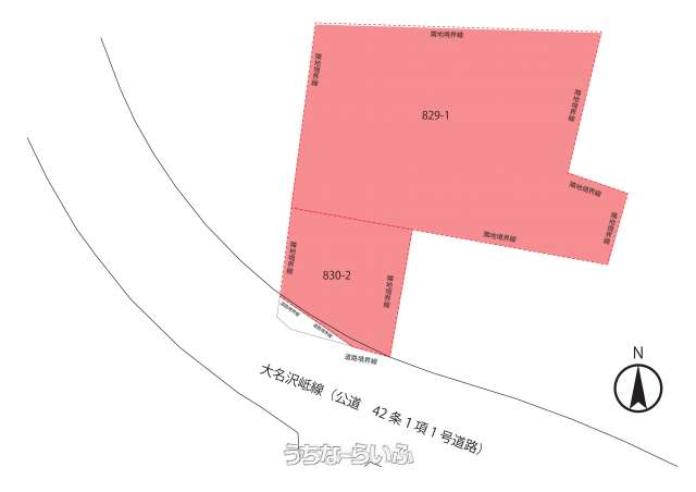 浦添市沢岻2丁目829-1土地