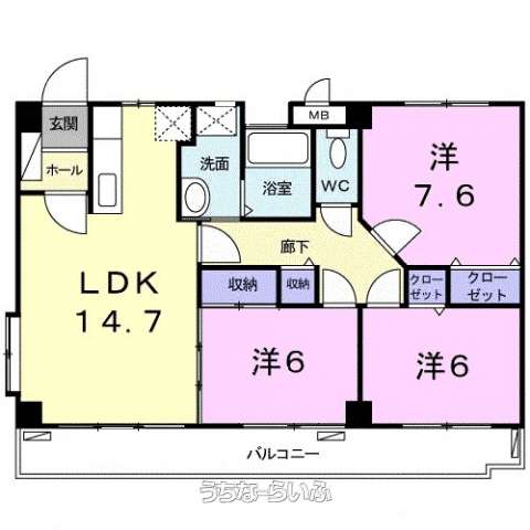 テラスハク 302号