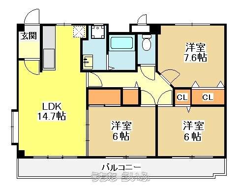 テラスハク 302号
