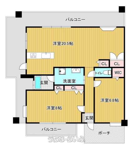 Ｄ’クラディア新都心マークブランカ 405号