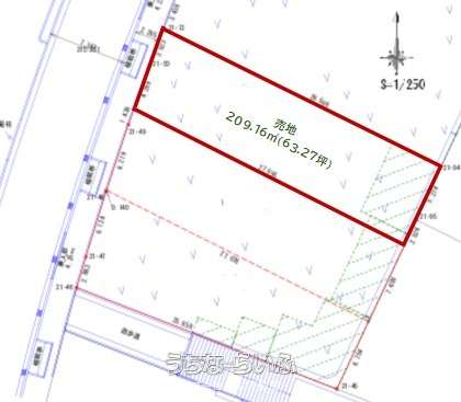 伊覇土地区画整理地内、63坪売地